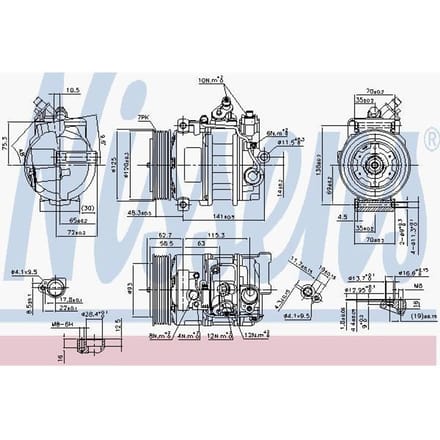 Compressor, airconditioner NISSENS 890322