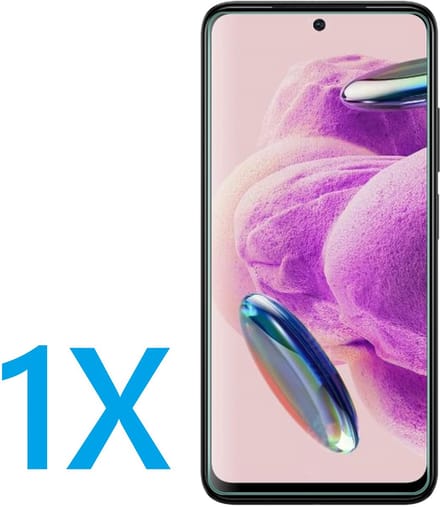 Glasplaatje Geschikt voor: Xiaomi Redmi Note 12S - 1x Screenprotector - screen protector - glas - bescherm - beschermglas