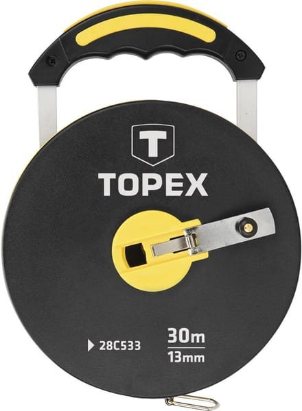 Topex - Meetlint van Glasvezel - 30 m - Verplaatsbaar Nulpunt