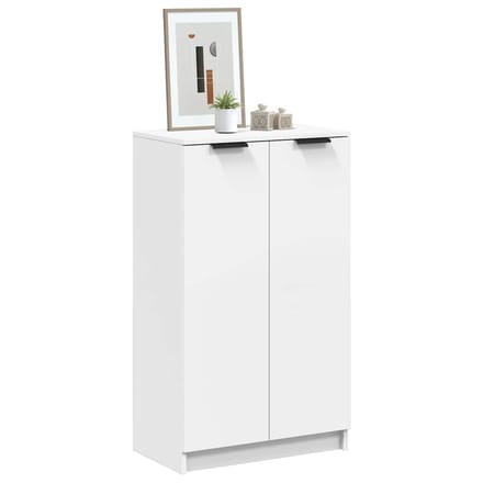 vidaXL - Schoenenkast - 59x35x100,5 - cm - bewerkt - hout - wit