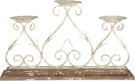Clayre & Eef Kandelaar 71x14x42 cm Bruin Ijzer Rechthoek Kaarsenstandaard
