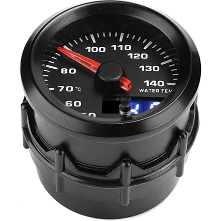 52mm   2 pouces 7 Couleurs Affichage LED 40 140 Celsius Jauge de Température d'Eau de Voiture avec Capteur black