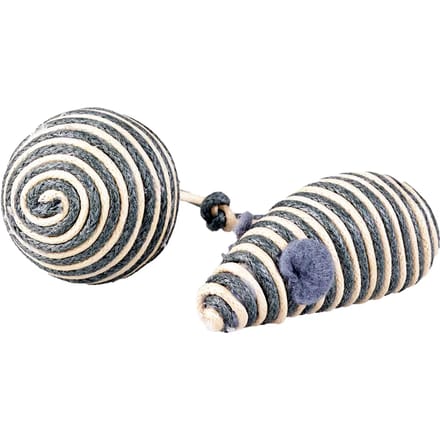 Effen en gestippelde kattenbal Duvoplus Retro (x2)