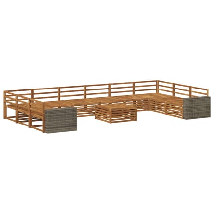 vidaXL - Sofa-Sets - 11 - st - Massief - Acacia - Hout