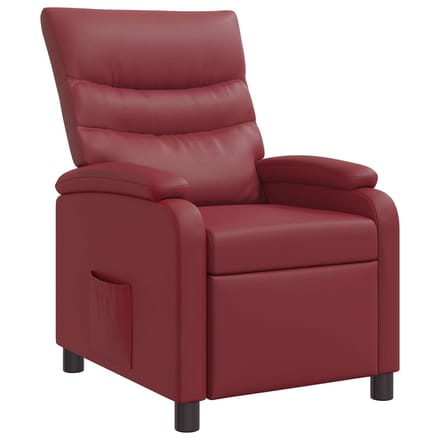 vidaXL - Recliner - Wijnrood - Kunstleer