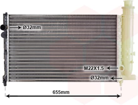 Van Wezel - RADIATOR VOOR CITROEN BX 1983-1994 95495038