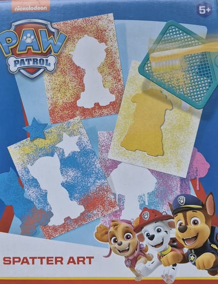 Paw Patrol-spatterart-spetterkunst-knutselen5+
