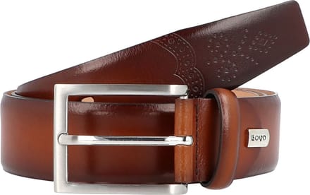 Riem van leer met doornsluiting, model 'BUDAPESTER'