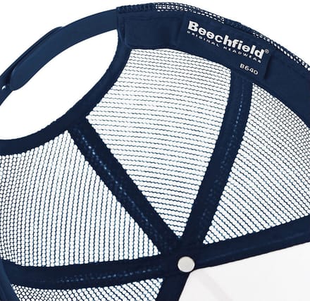 Beechfield Heren Half Mesh Trucker Cap / Hoofddeksel (Franse marine/Franse marine)