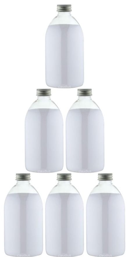 Scrubzout Perzik - 650 gram - Fles met aluminium dop - set van 6 stuks - Hydraterende Lichaamsscrub