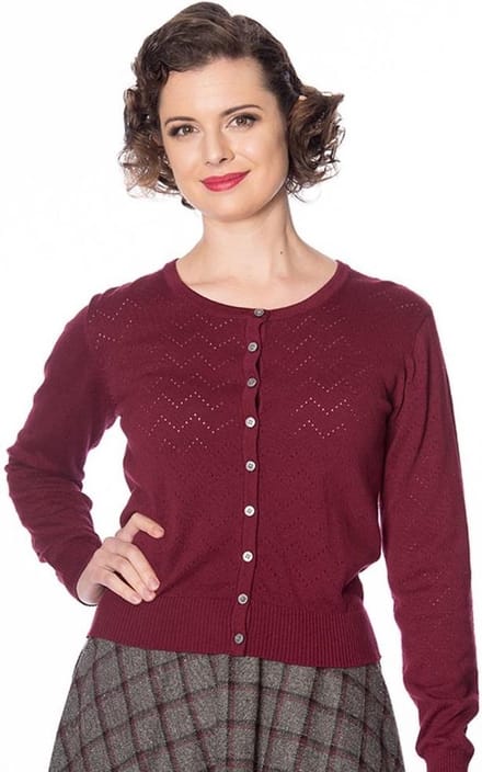 Dancing Days - PIONTELLE KNIT Cardigan - S - Paars