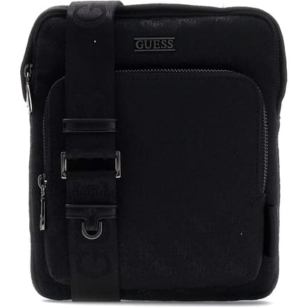 GUESS schoudertas Boston Crossbody Flat Black zwart