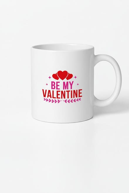 Valentijn Mok 'BE MY VALENTINE' met Hartjes - Romantisch Valentijnsdag Cadeau