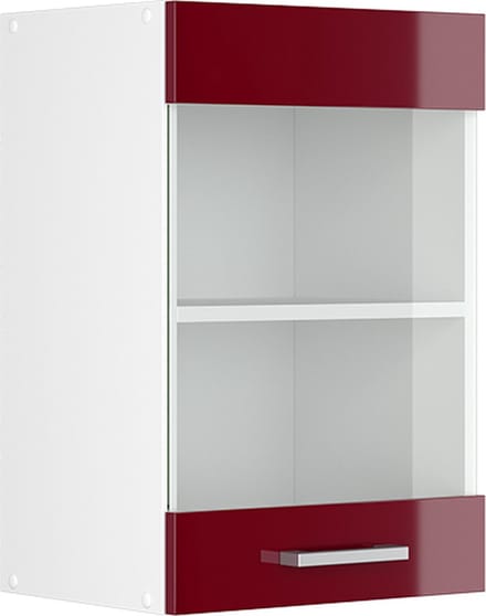 Vicco R-Line Glazen keukenkast – 40 cm Rode hoogglans