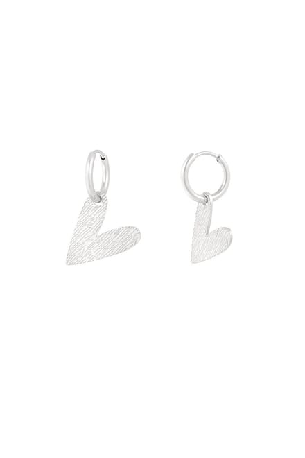 Big love oorbellen - zilver