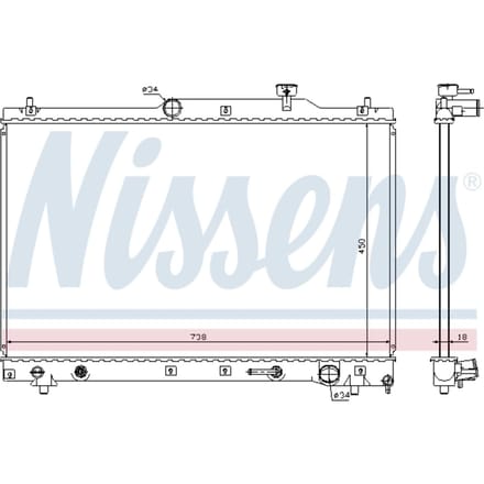 Radiator, motorkoeling NISSENS 64657