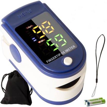 MKSS® Saturatiemeter Zuurstofmeter Vinger - Hartslagmeter - Bloeddrukmeters - Blauw