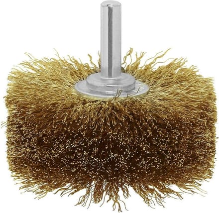 Bosch - Houtstructuurborstel voor boormachines - gegolfde draad, vermessingd, 80 mm 80 mm, 0,2 mm, 4000 o.p.m.