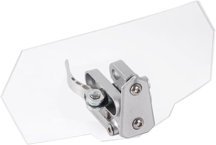 Motor Voorruit - Windscherm Fiets - Windbescherming Rijden - Universeel Verstelbaar - 27 cm Breed - Transparant
