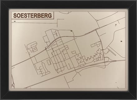 Houten stadskaart van Soesterberg