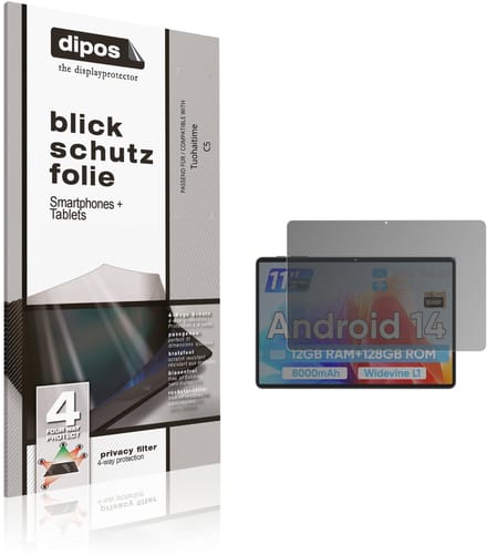 dipos – Matte Privacy Screenprotector geschikt voor Tuohaitime C5 | Anti-Spy Beschermfolie