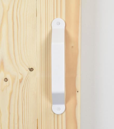 Barnwoodweb deurgreep Montana wit gepoedercoat staal 32x228 mm