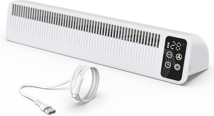 Energiezuinige Radiatorventilator met Smart Display en Timer - Ultr lichte Magnetische Montage