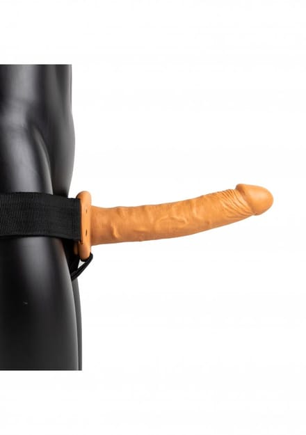 RealRock by Shots - Vibrating Hollow Strap-On without Balls - 10 / 24,5 cm