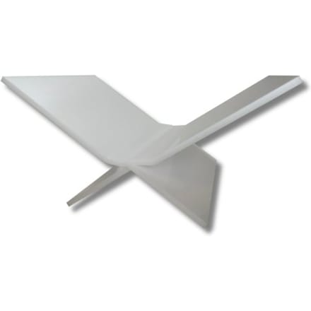 Boekenstandaard Perspex Middel Design Melkwit Transparant