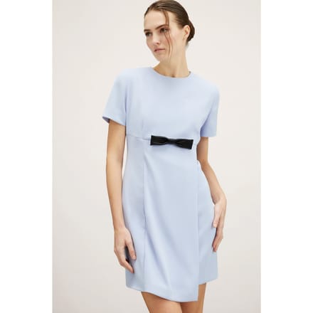 Motivi Sheath Dress With Bow Light Blue Maat: 44 | Mini Jurken Outlet | Dames | Blauw