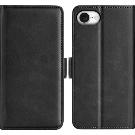 Comfycase Apple iPhone 16e/17e Bookcase Hoesje Zwart