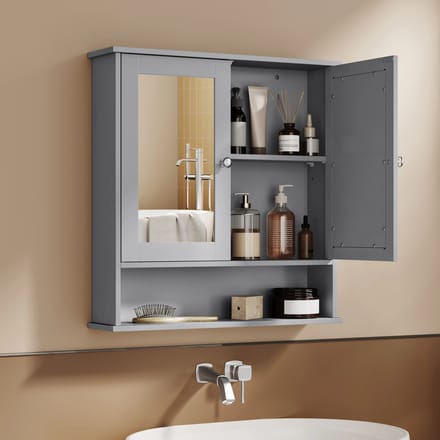 Spiegelkast – wandmontage – Duifgrijs