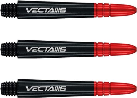 Dart Schachten - Dart Accessoires - Precisie Werpen - Duurzaam Polycarbonaat - 37mm Intermediate - Zwart Rood