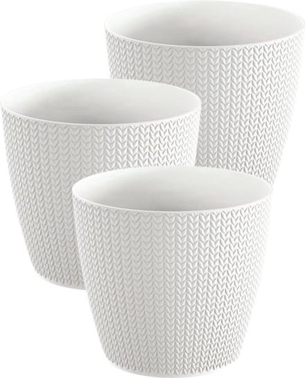 3 Bloempotten Sumela smartpot wit 5L met drainagesysteem haakmotief3