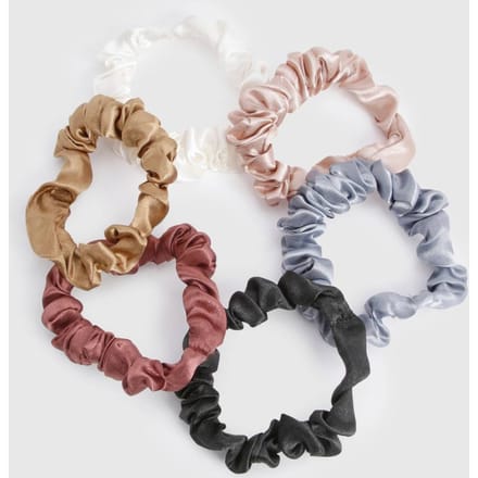 boohoo Dames Satijn scrunchies 6-pack