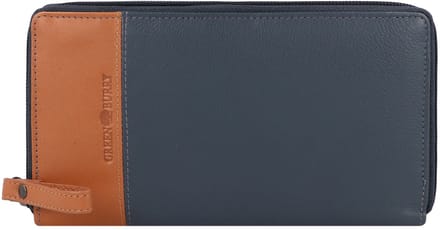 Greenburry Nappa Portemonnee RFID-bescherming Leer 19.5 cm - Dames - Horizontaal - grey-tan