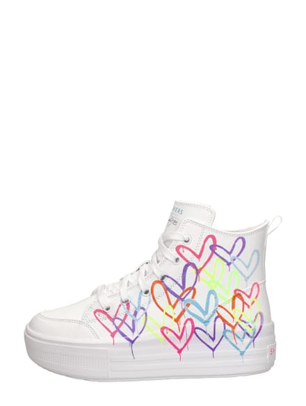 Skechers Hyperlift Veterschoen hoog - Wit - Maat 38