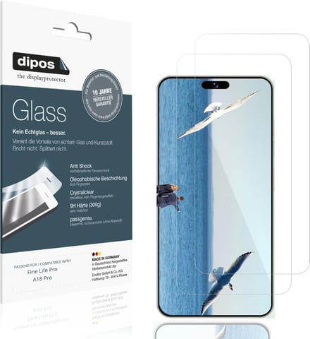 dipos – 2x Pantserfolie geschikt voor Fine Life Pro A18 Pro | 9H Screenprotector