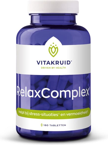 Vitakruid RelaxComplex oa Magnesium Tauraat & Vitamine D3 180 Tabletten