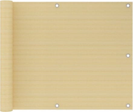 vidaXL - Balkonscherm - 75x500 - cm - HDPE - beige