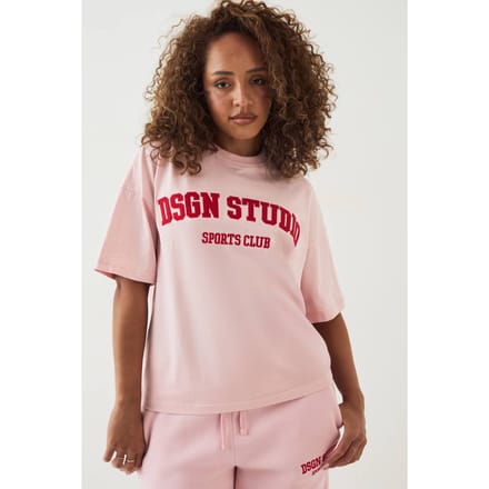 Dames Dsgn Studio Oversized T-shirt | Pink | Maat: XS
