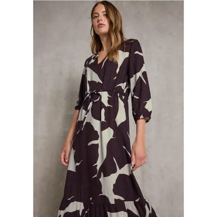 Gedessineerde maxi jurk