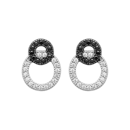 Montebello Oorbellen Canna - 925 Zilver Gerhodineerd - 12x10mm