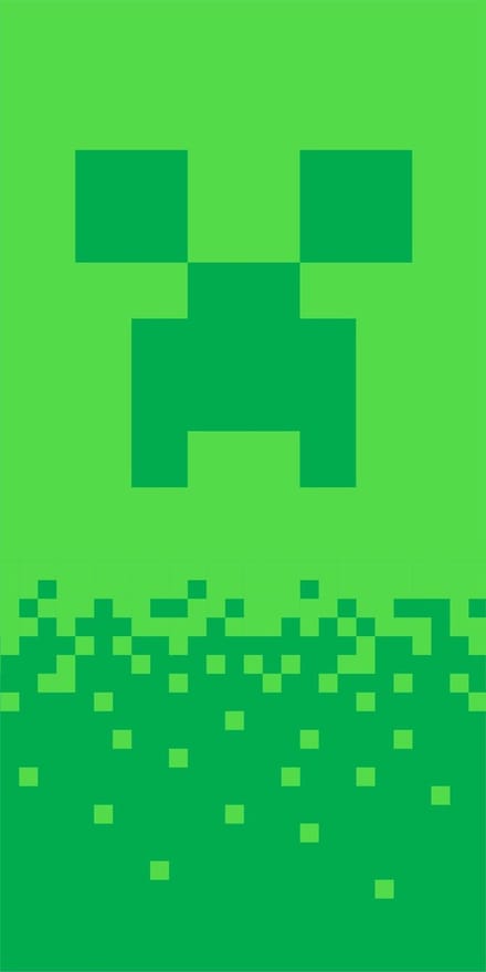 Minecraft Strandlaken Digital Creeper - 70 x 140 cm - Katoen