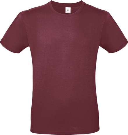 Classic E150 T-shirt B&C Collectie Burgundy Rood Maat S