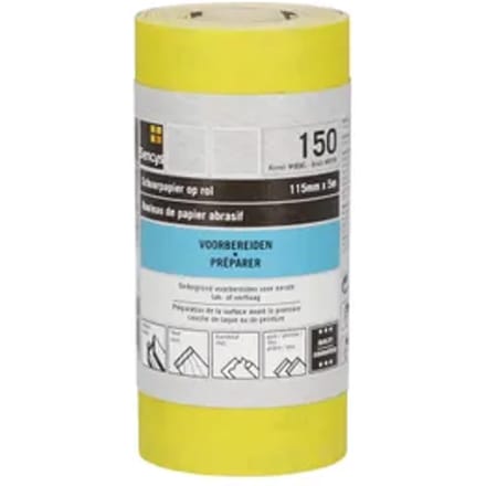 Sencys Schuurrol Geel A/o 115mm X 5m P150