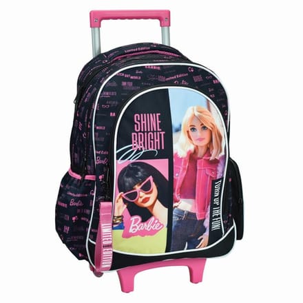 Barbie Shine Bright rollende schooltas, 46 cm