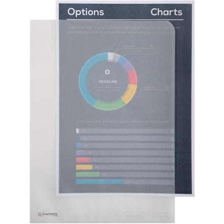 Exacompta 10x Pak 50 L-mappen in papier 110g/m2 - A4 - Transparant wit - 50850E