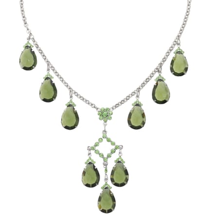 Behave ketting - Groene hangers - Nikkelvrij - Verfijnde mode