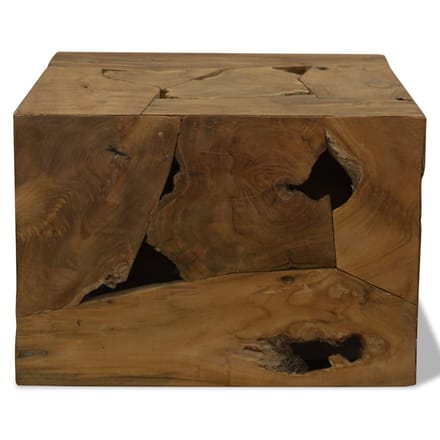 vidaXL - Salontafel - 50x50x35 - cm - echt - teakhout - bruin
